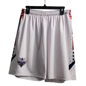 Top Gun Sports USA Shorts Athletic Baseball White Red Blue‎ Mens AL